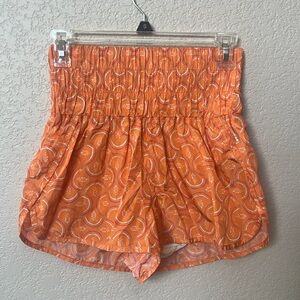FP Movement by Free People the Way Home Shorts High Waisted Size small orange